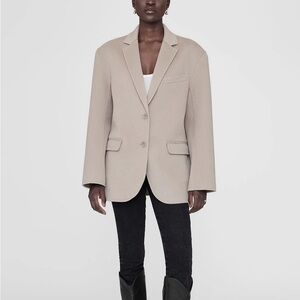 Anine Bing Quinn Blazer Light Beige Cashmere